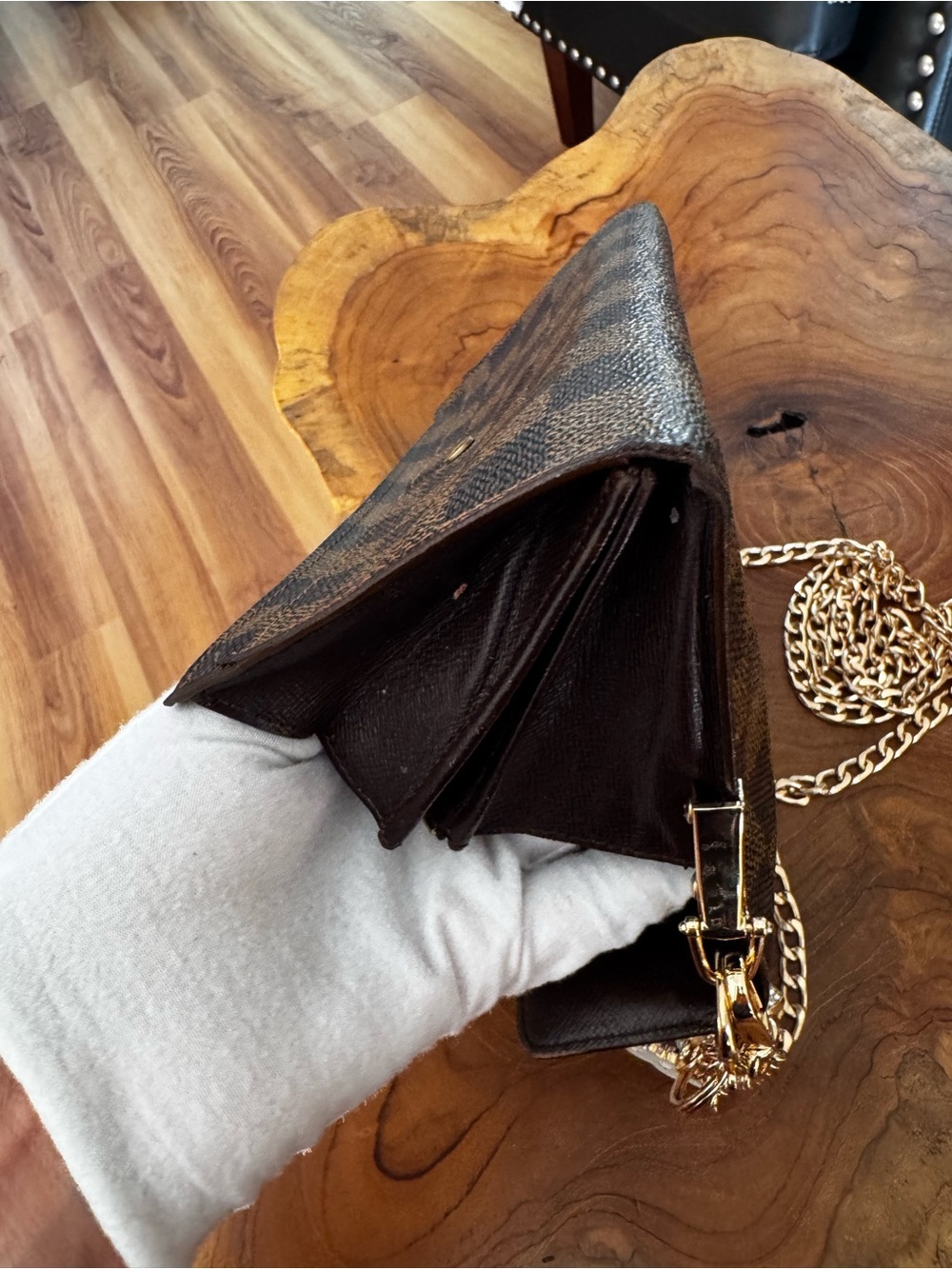 Just In 🔥 Louis Vuitton DAMIER Sarah wallet vintage converted Crossbody b+ - Picture 7 of 17